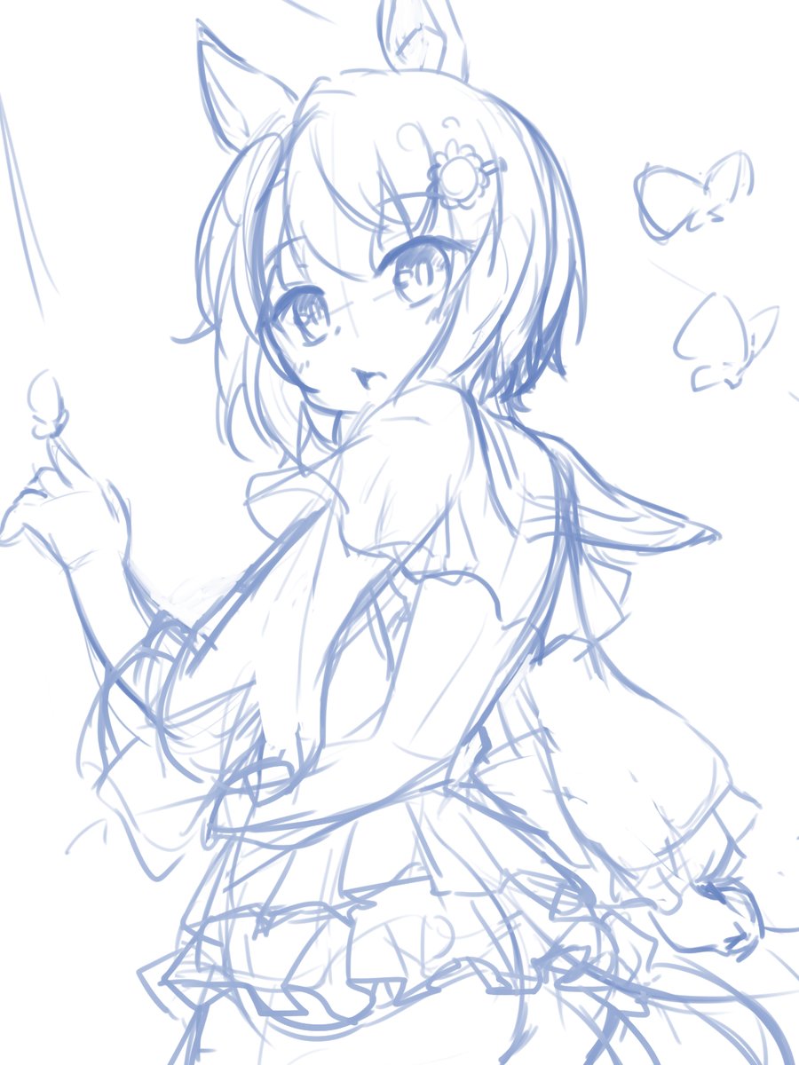 セイウンスカイ(ウマ娘) 「ラフできた!#ウマ娘 #セイウンスカイ 」|まるのうち@杜の奇跡参加予定のイラスト