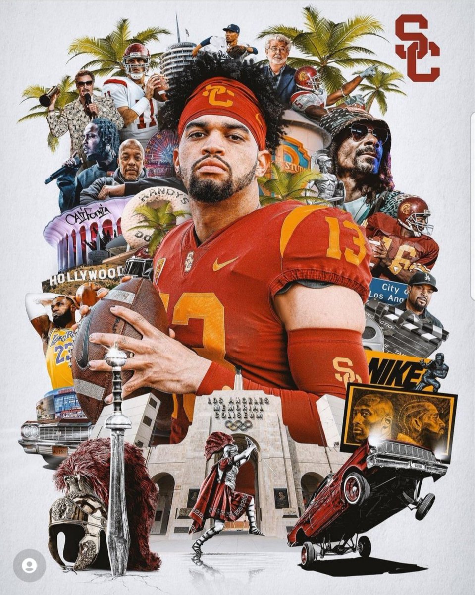 anjalo's tweet photo. @USC_Athletics 
He Is. #HE13MAN 
@CALEBcsw  Show Em How The West Coast Rocks!
#USCvNotreDame https://t.co/PAC9GzNdhA