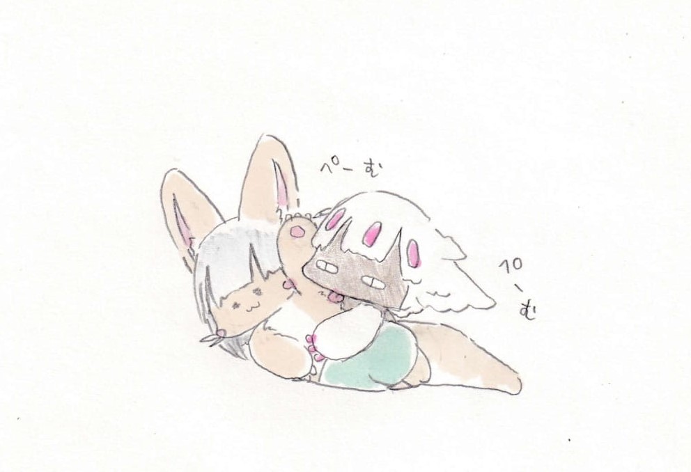 ナナチ(メイドインアビス) 「毛づくろいしてあげるそす子。#イラスト #メイドインアビス 」|けだまのイラスト