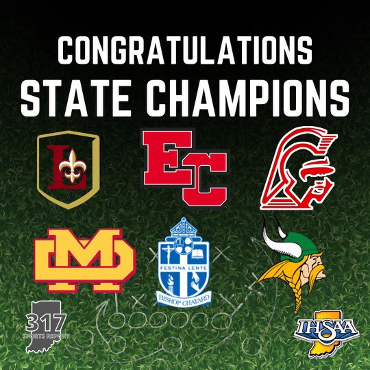 Congrats to all IHSAA State Champions! A great season of football! <a href="/IHSAA1/">IHSAA</a>
