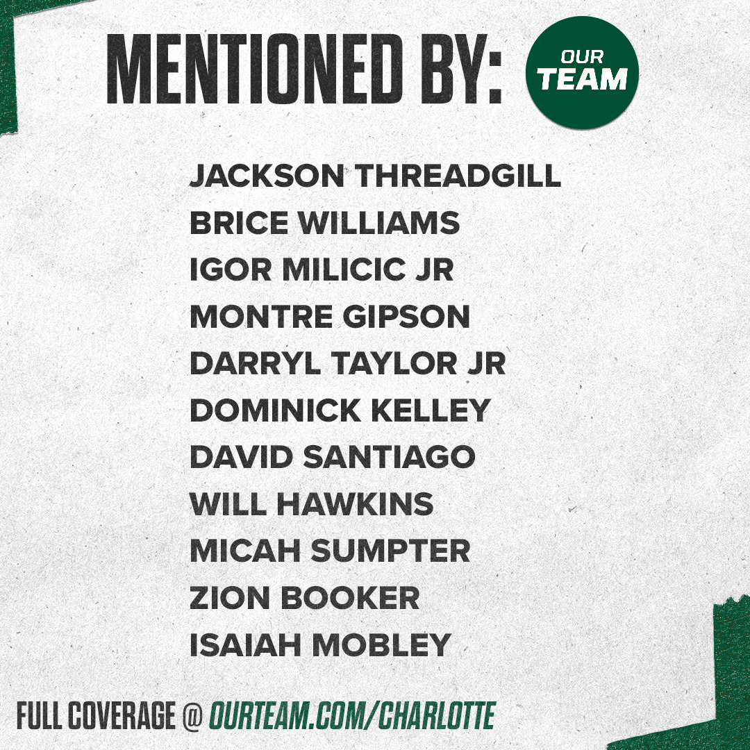 Our Team Charlotte (@ourteamclt) on Twitter photo 𝗠𝗲𝗻𝘁𝗶𝗼𝗻𝗲𝗱 𝗯𝘆: <a href="/OurTeamCLT/">Our Team Charlotte</a>
Below are just a few of the players being discussed by our Analysts! #OurTeamCLT #GoldStandard
Join the conversation @ ourteam.com/charlotte/ 𝗠𝗲𝗻𝘁𝗶𝗼𝗻𝗲𝗱 𝗯𝘆: <a href="/OurTeamCLT/">Our Team Charlotte</a>
Below are just a few of the players being discussed by our Analysts! #OurTeamCLT #GoldStandard
Join the conversation @ ourteam.com/charlotte/
