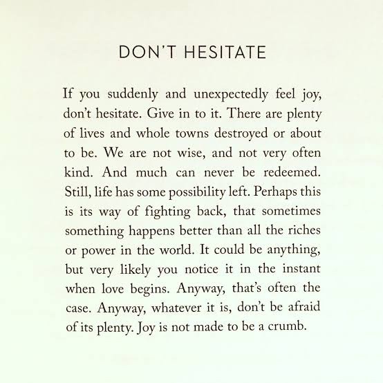 jamjoyrey_'s tweet photo. dont hesitate by mary oliver https://t.co/sI4gxIoMzj