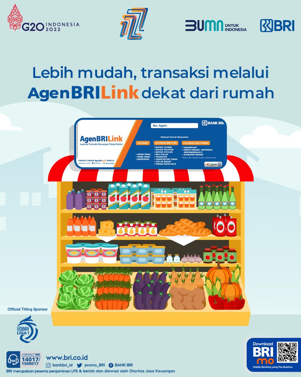 kontakBRI's tweet photo. Sobat BRI. Transaksi tarik tunai, transfer, setor tunai bisa dilakukan lebih dekat dari rumah melalui Agen BRILink lho. Yuk manfaatkan kemudahan transaksi bersama Agen BRILink.
Sehat dan sukses selalu ya.

#BRIEdukasi https://t.co/Zk11VF6kbO