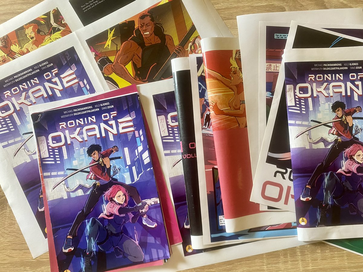 All the pages are drawn, colored and lettered. ✍️🎨
Test Printing Has Begun! 💥💥
💬From the progress so far, it should take us no more than 1 week to have the file ready for the printing house. 🖨
Stay tuned for more updates
#roninofokane #kickstarter #graphicnovel