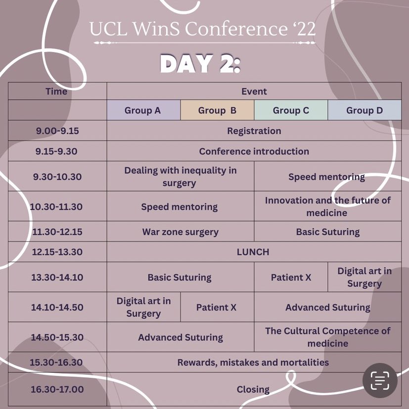 UCL Women in Surgery (@wins_ucl) on Twitter photo Day 2 of the conference has begun!! Check out our twitter page for all the exciting things that happened yesterday 🎉🎉 Day 2 of the conference has begun!! Check out our twitter page for all the exciting things that happened yesterday 🎉🎉