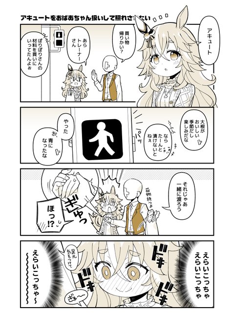 アキュートをおばあちゃん扱いして照れさせたい
#ウマ娘 #ワンダーアキュート 