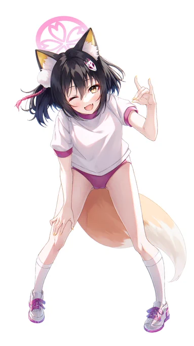 #ブルアカ #ブルーアーカイブ 体操服イズナさん。騎馬戦のくだりや、障害物競争の動画などとてもかわいかったです。 