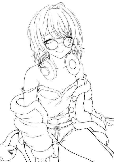 アンジュさんの線画 