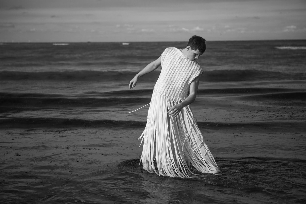 #HarrisBell moves with the waves in dress by #Qasimi Photography and Interview <a href="/cecilienh/">Cecilie Harris</a> Fashion #AbenaOfei Grooming #ChristabelDraffin  bit.ly/3UTXgE8
