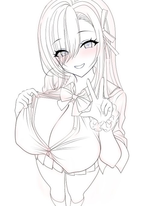 次のお絵描きは、ブルアカよりJKアスナちゃんです#ブルアカ 