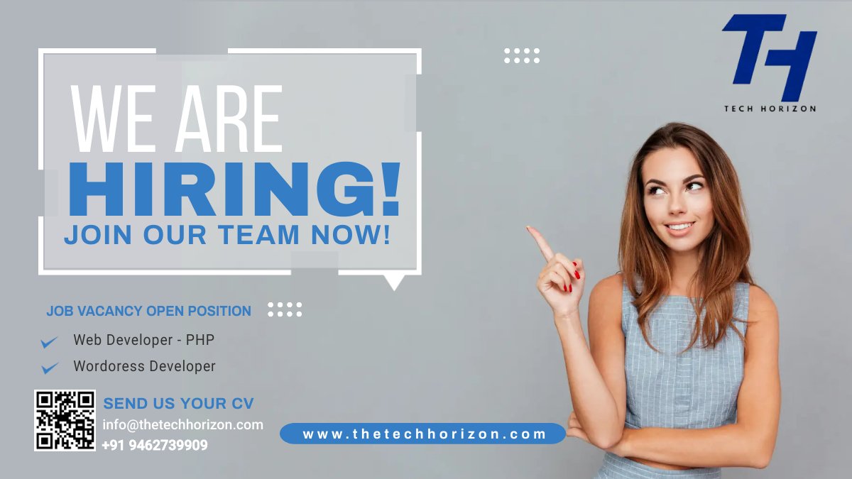 yuvrajs_09's tweet photo. 😍Greeting Job seekers!
We are searching  a Wordpress developer and PHP Developer with minimum 6 months to 1 year experience.
 Intrested Candidates can drop your resume at info@thetechhorizon.com and +91 9462739909.

Job Location - Jodhpur https://t.co/ltdpzrPQJM