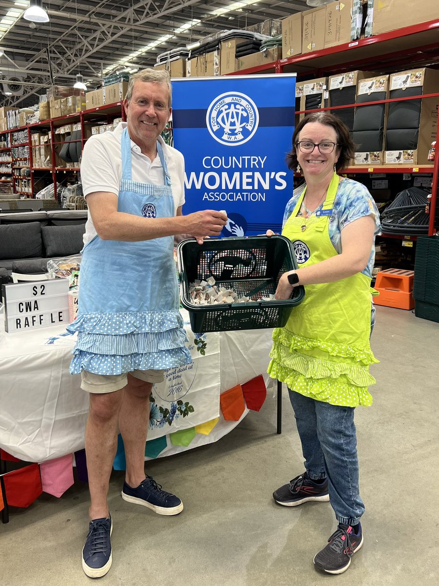 Reece Whitby (@reecewhitby) on Twitter photo Got to look the part.
Drawing the lucky winners of this weekend’s <a href="/baldivisbelles/">CWA Baldivis Belles</a> raffles at Bunnings in Baldivis.
Huge thanks to everyone who gave to a worthy cause - contributing security Ave cleaning gear for women and kids fleeing domestic violence. #16DaysinWA Got to look the part.
Drawing the lucky winners of this weekend’s <a href="/baldivisbelles/">CWA Baldivis Belles</a> raffles at Bunnings in Baldivis.
Huge thanks to everyone who gave to a worthy cause - contributing security Ave cleaning gear for women and kids fleeing domestic violence. #16DaysinWA