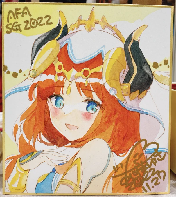Thank you for waitingThe SHIKISHI of  NILOU is ready, please come to my booth to pick it up! 