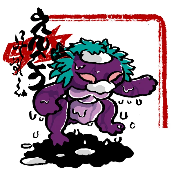 ONIシリーズのキャラ描く。『幕末降臨伝ONI』のえんこう #ONI 