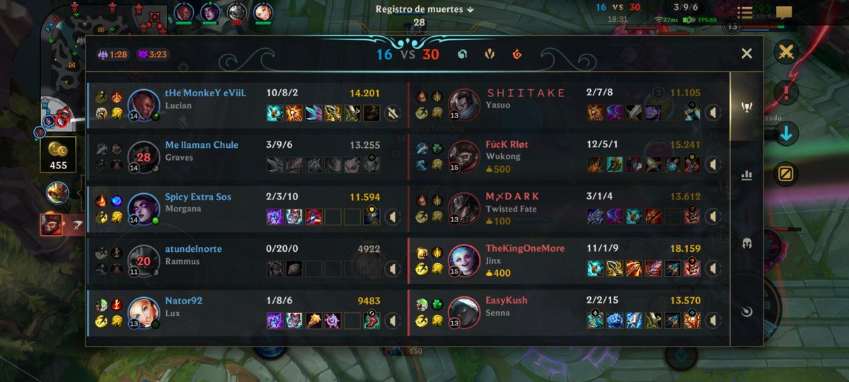 ChuleWR's tweet image. Wild Rift no muere porque no tenga competitivo, muere por su propia comunidad. No nos merecemos ni que nos miren cuando el 80% de Games donde hay españoles, se ponen a trollear (D1-Master) 
Y noe quiero imaginar la toxicidad que debe haber de por si en elos más altos y bajos.