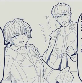 ちょっとこのエイス様とリーブラ隊長いい感じで描けたので褒めて!(はよう描け) 
