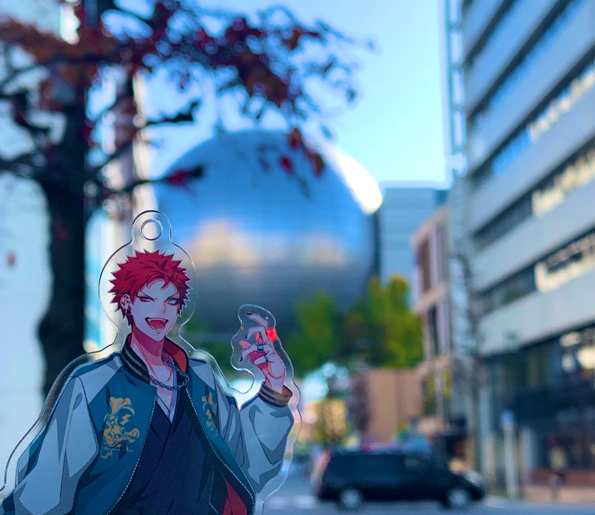 「聖地巡りじゃー!フラスタめちゃくちゃ綺麗だった 」|紫晶(しあ)のイラスト