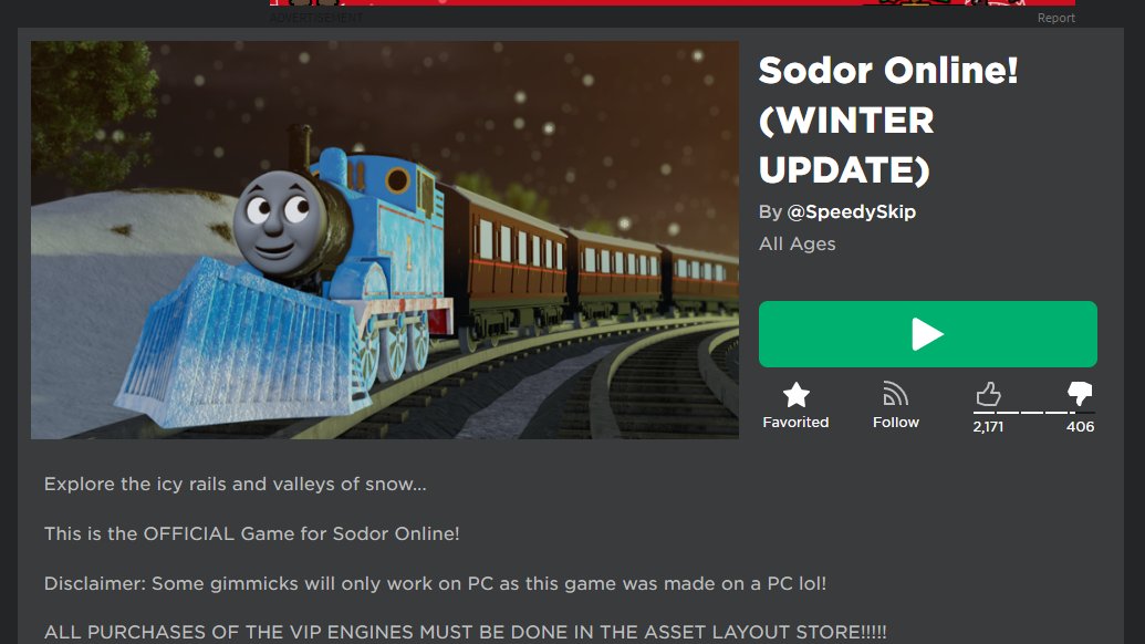SpedySkip's tweet photo. Everyone's talking about project Tiger Mouth but not my Sodor Online winter update? Smh. https://t.co/xaSmDHjjZw