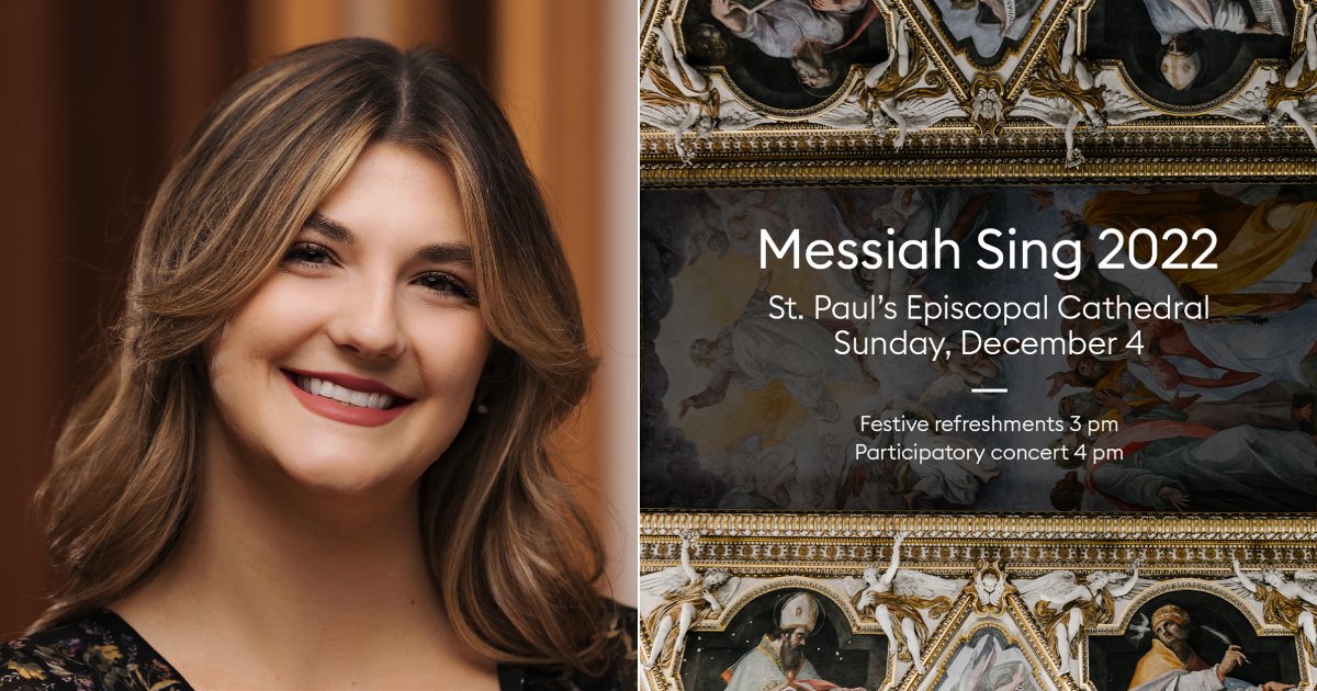 SDMasterChorale's tweet photo. Mezzo-soprano Kaitlin Barron specializes in classical music &amp; choral repertoire. Educated at The Manhattan School of Music, she has toured internationally &amp; was a founding member of EnsembleNYC.
Kaitlin is a featured soloist at our Messiah Sing!
Tix/info: https://t.co/FmOWcXBk9e https://t.co/YZDikSeqML