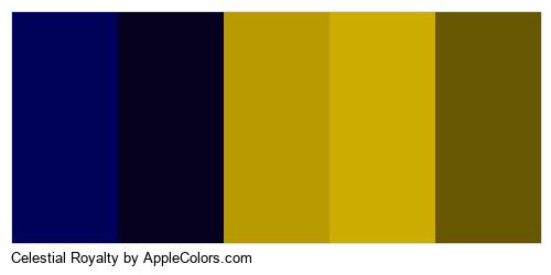 _applecolors's tweet photo. Check out New Palette Today - Celestial Royalty Logo @_applecolors https://t.co/d97fJCKWnk #04001E #B89B00 #CCAC00 #675700 #royal family https://t.co/VjZdMtQVEK