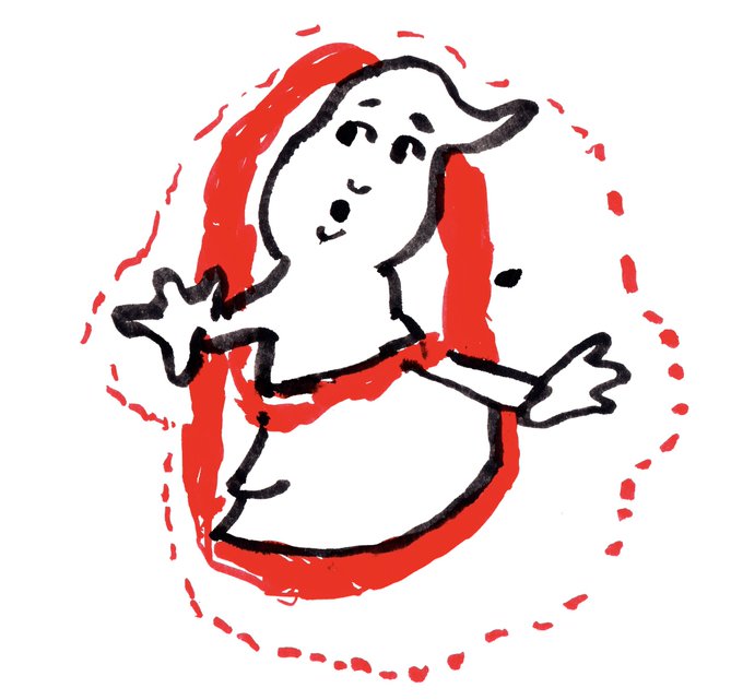 息子が描いたゴーストバスターズのロゴマーク。何とも言えない味わいがあります#息子画廊 