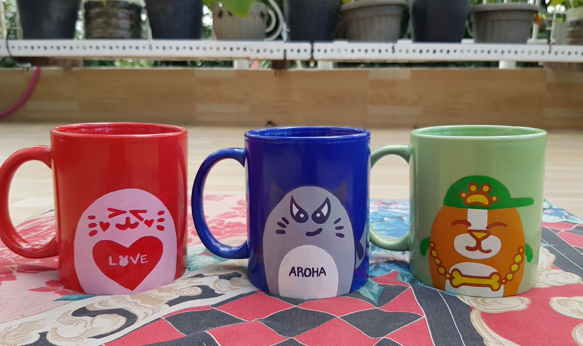 paintnfootprint's tweet photo. Getting too busy with customs this past few months. Sharing my latest custims for a client and a giveaway winner! 

Get these cutie ROROHA MUGS and Coaster sets for only 500/set.

Dm for orders.
#PaintandFootprints #ASTRO #Aroha #CustomMugs https://t.co/g09Jj07wTh