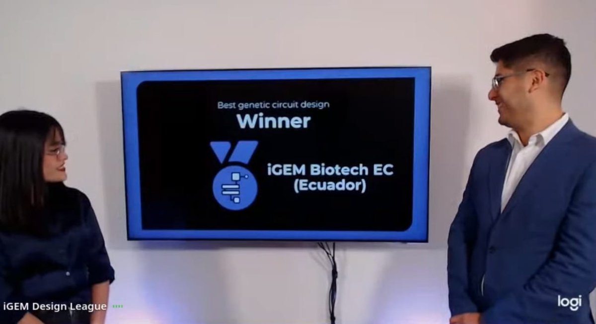 ElFer73's tweet photo. iGEM BiotechEC en @iGEMdesign 2022 fue el equipo más premiado, medalla de oro y terceros de toda la competencia. Gran trabajo de cada miembro de nuestro equipo, @FranciscoFcubo y la guía constante de los instructores Yadira Fernanda y @alejovigno @UniYachayTech @igemecuador https://t.co/wqujls79RO