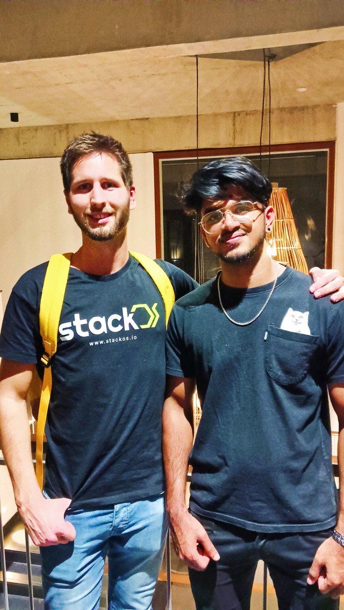 hashira0xrypto's tweet photo. Wonderful session with #StackOS repping @meta_rrow . Glad to have met @PhosphorDeCloud from @DeployOnStackOS at the #DecodeWeb3 event. Amazing to have heard #Web3 perspectives from the Netherlands and world wide. 🙌 https://t.co/sunLgz8yei