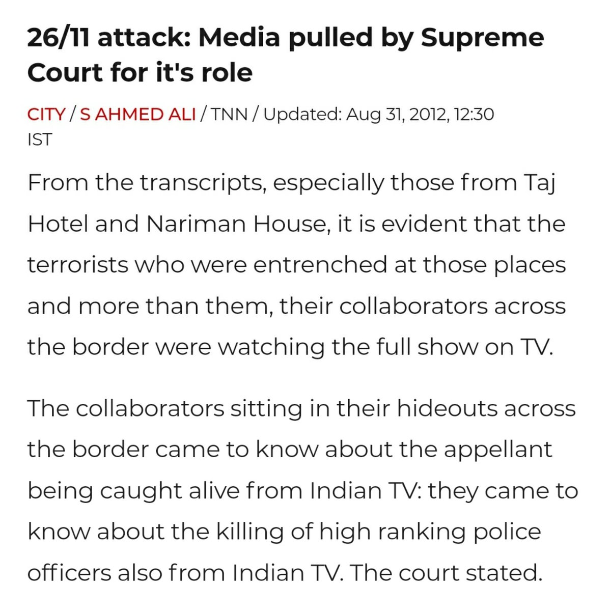 To all the Godi Media who are Tweeting never forget ,never forgive. 
You are doing exactly the same as the media did on #2611MumbaiAttack .
Focusing on TRP ignoring the Nation.
History will not be kind on you.
India will Remember & India will not forgive.