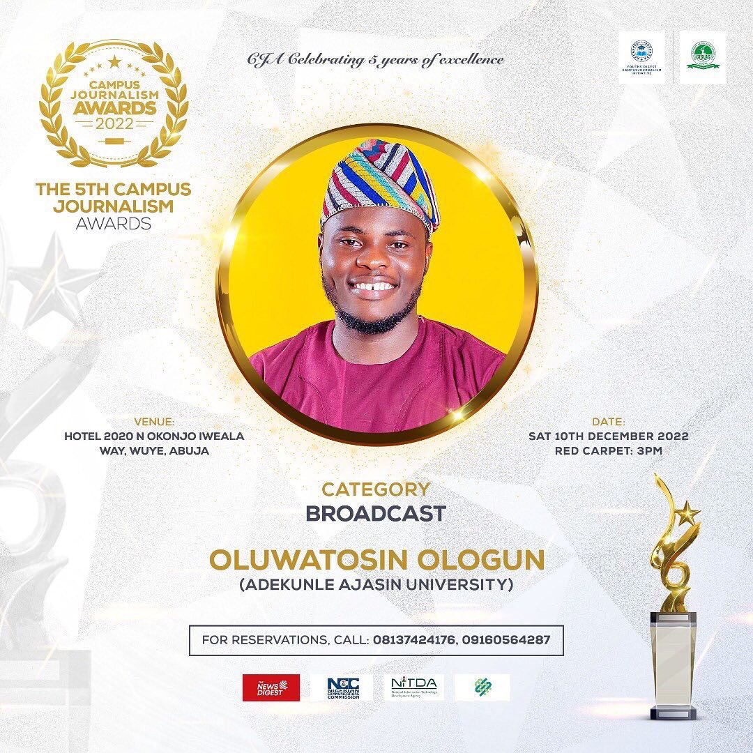 AauaInsider's tweet photo. Here are your finalists from your number one platform, AAUA Insider for the 5th edition of Campus Journalism Awards🎉🥳👏
@OfficialAAUASU @aauainfo @Panjorin2 @thejahworthy @herovicofficial https://t.co/HhI5uanLF6