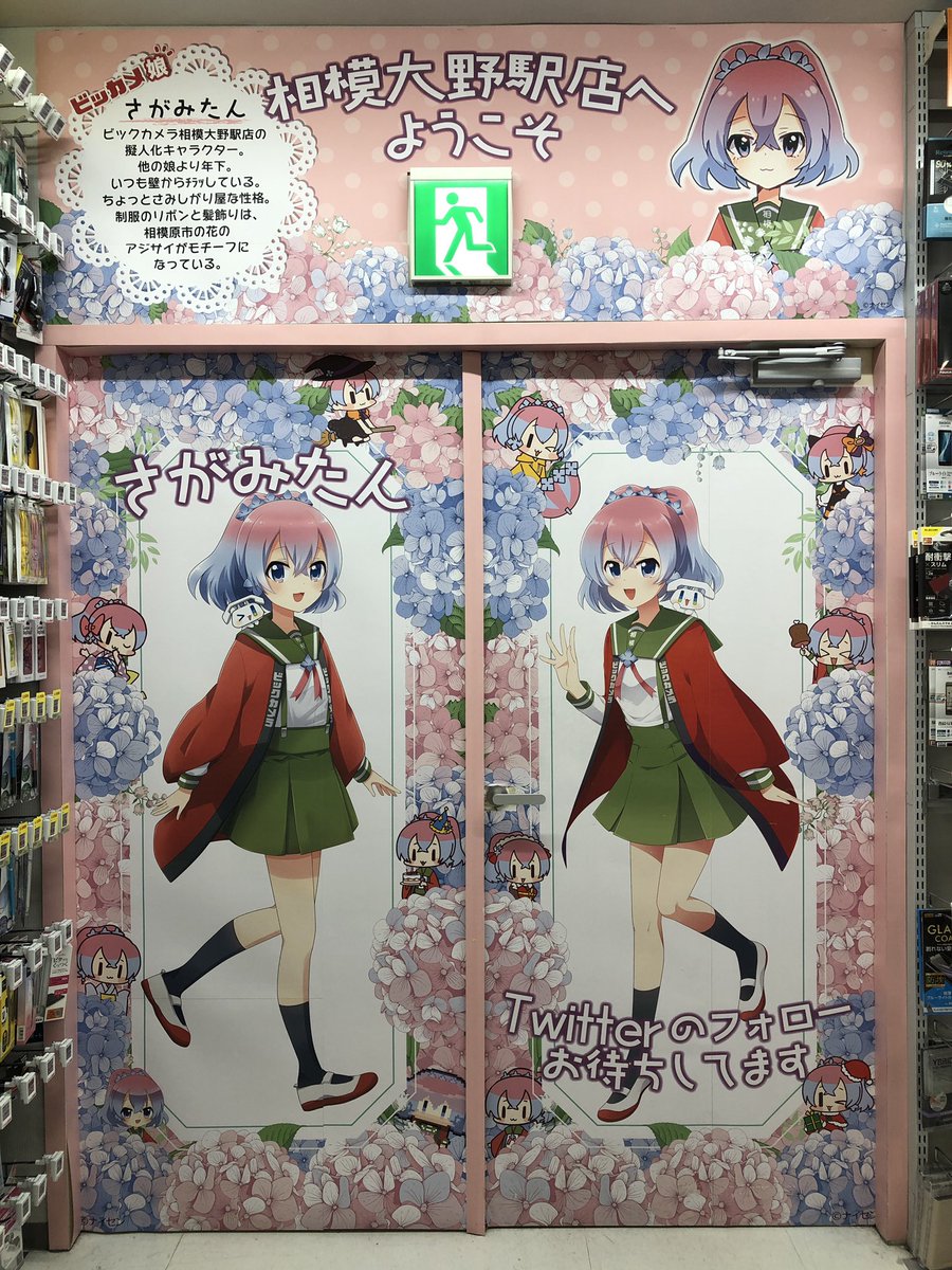 TheSteel_Xiii's tweet photo. さがみたん…ﾊｧﾊｧ…。

というワケで、#さがみたん ちに冬名刺を頂きに来ました。

そして2週間ぶりに町田たんに会いに来ました。町田たん…ううっ(涙)。でも、パネルの向き的に撮影が難しいw

毎回名刺はタダでは貰わない主義なので、何かしら買っていきます。また寄ります－。

#ビッカメ娘 https://t.co/3LOSPMHl6q