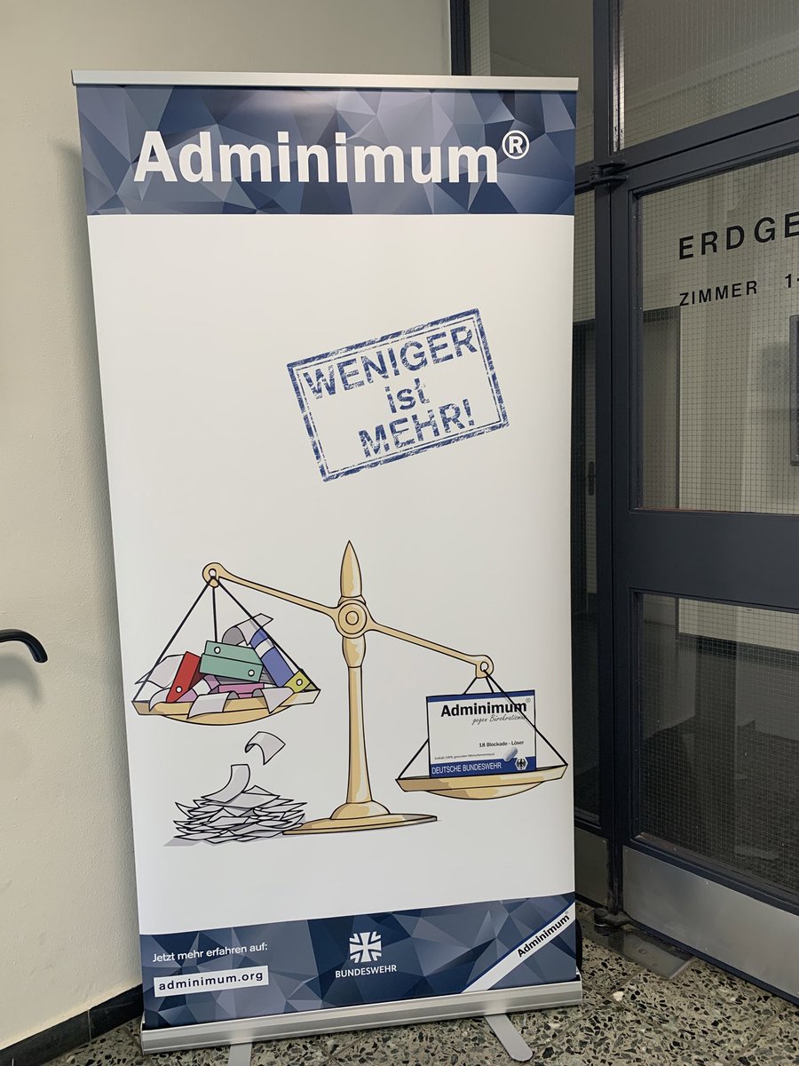 Grnfink2's tweet photo. Bürokratie bei der Bundeswehr!? Das ist wieder ein klarer Fall für #Adminimum. Denn „weniger ist mehr“!
#Bundeswehr https://t.co/RV7YQ373Uu