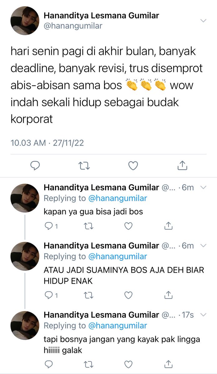 ingkkobubu's tweet photo. [08] stop halu dan balik revisi kerjaan lu https://t.co/Vt6DJzZYuK