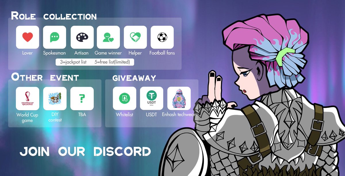 Encrypted#  is working on building a decentralized e-commerce platform. 
We're launching our first NFT collection, a collection of 3800 cool and creative youths who are dedicated to accomplish interesting goals IRL.

🎁Join DC to get your spots!
discord.gg/5XmPMyzF7t