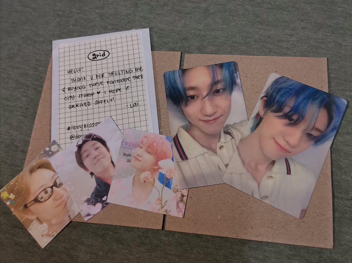 scwoupy's tweet photo. ϟ #creymails 🐾 | @ibuyeisa 

 ˚ late feedback but hao city stamp arrived safely thank you so much po! soaper ganda ng quality, unofficial but sparks so much 🫐

[ #ibuyeisaprints ] https://t.co/yv9FTIFKNo