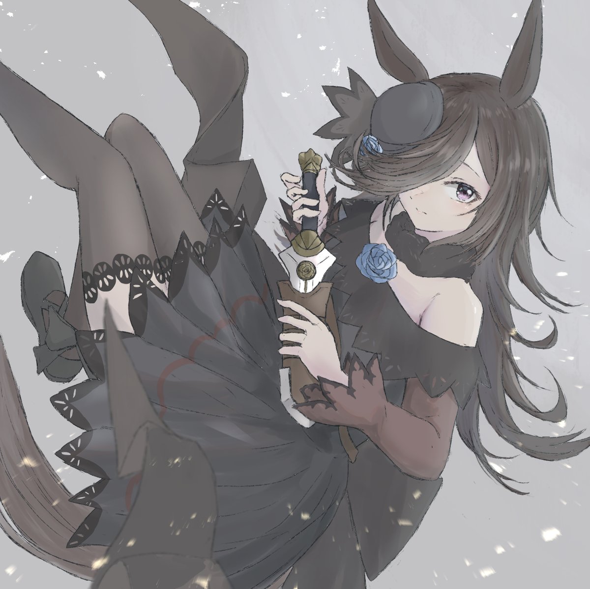 マンハッタンカフェ(ウマ娘) 「特に気に入ってるウマ絵(再掲) 」|らふれしあのイラスト