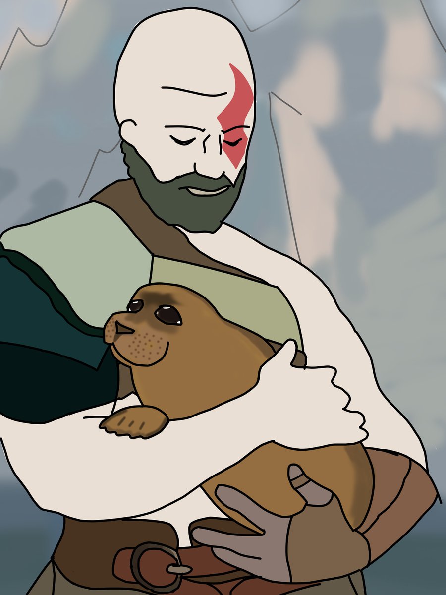 elolasw's tweet photo. kratos y niko la foquita https://t.co/a8ZNsDKH9L