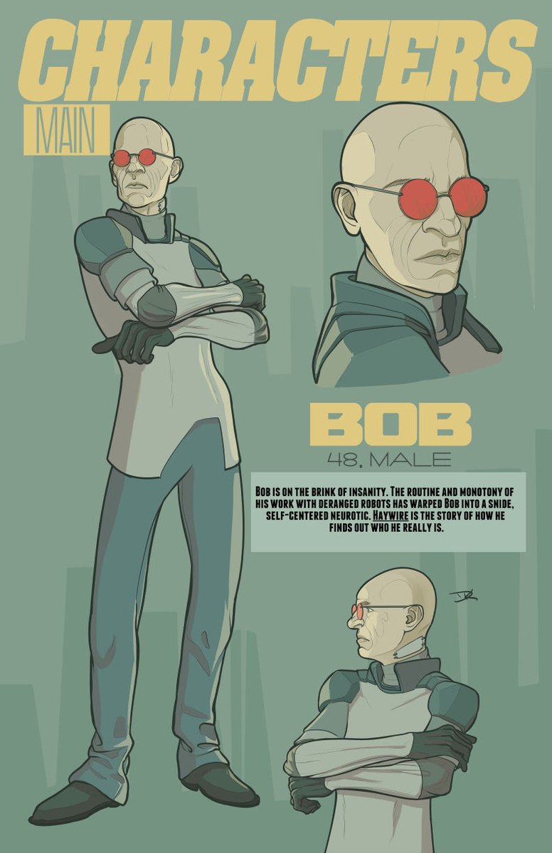 DarrylKnickrehm's tweet photo. Meet Bob the robo-psychiatrist. He's about to have the worst day of his life in Lost Souls: Haywire. From @ScoutComics on Dec 14 #characterdesign #ComingSoon #getacopy #awesomecomics https://t.co/g5HI1DqIqj