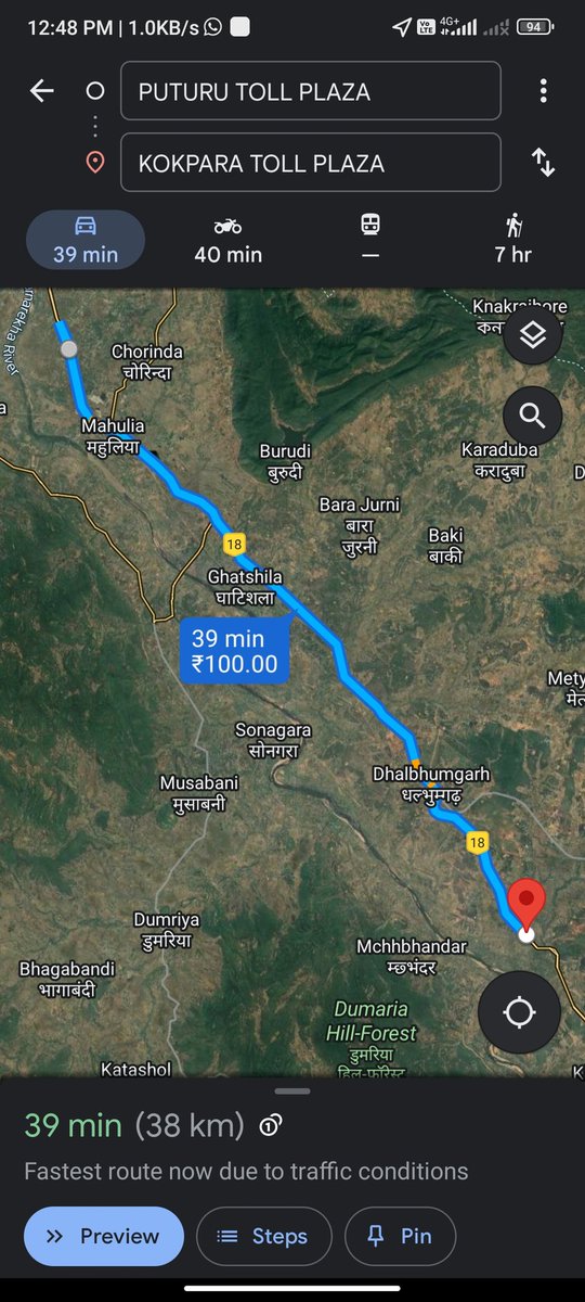 ManishBalmiki8's tweet photo. माननीय केंद्रीय परिवहन मंत्री श्री @nitin_gadkari जी आपने कहा था कि 60 KM के दायरे में 1 टोल प्लाजा होना चाहिए लेकिन झारखंड के पूर्वी सिंहभूम जिला में कोकपरा टोल प्लाजा ओर पुतरु टोल प्लाजा की दूरी 39 KM है जो गलत है और कही न कही जनता के पैसों की लूट हो रही है @NHAI_Official https://t.co/MSaCuE54fT