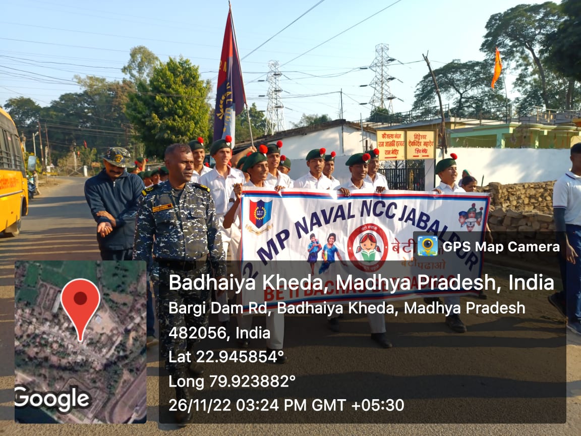 navalunit's tweet photo. Daughter Education Awareness Rally conducted by 2 MP Naval ⚓
at Bargi . And Woolen clothes Distribution done by our NCC Cadets on the Occasion of National NCC Day. 
#NCCRaisingDay
@navalunit https://t.co/u4rCGWddqN