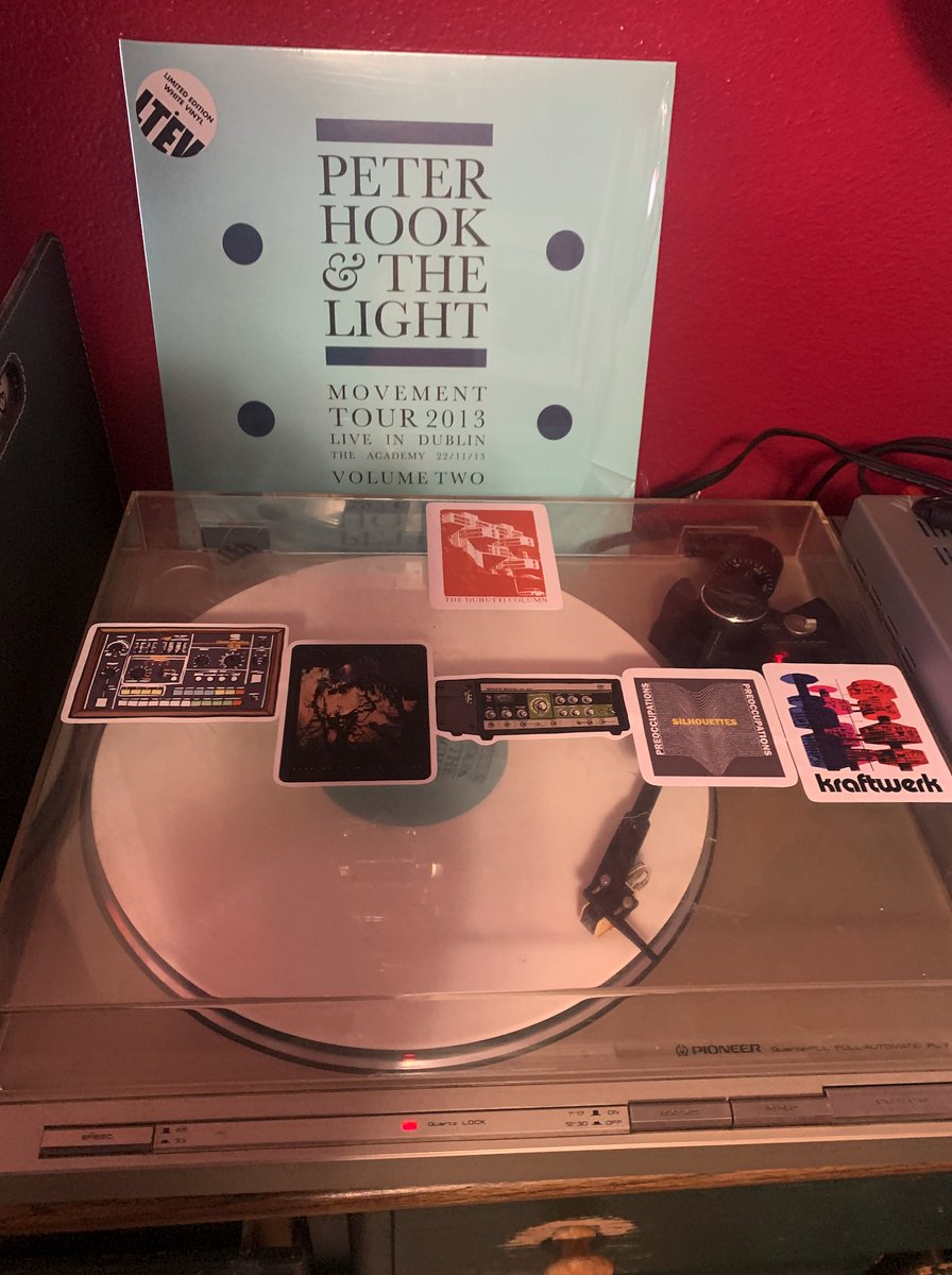 empirestatehalo's tweet photo. Lightning shaped crack in the dust cover bandaided
by these lovely sticky vinyls! @Bauhaustheband1 @kraftwerk @pre_occupations #compurythm #rolandspaceecho @peterhook @neworder https://t.co/plREgHcxQN