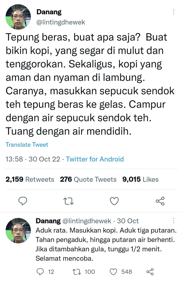 Kompilasi tips ala Mas Danang @lintingdhewek 

Panjang umur, Mas Danang.