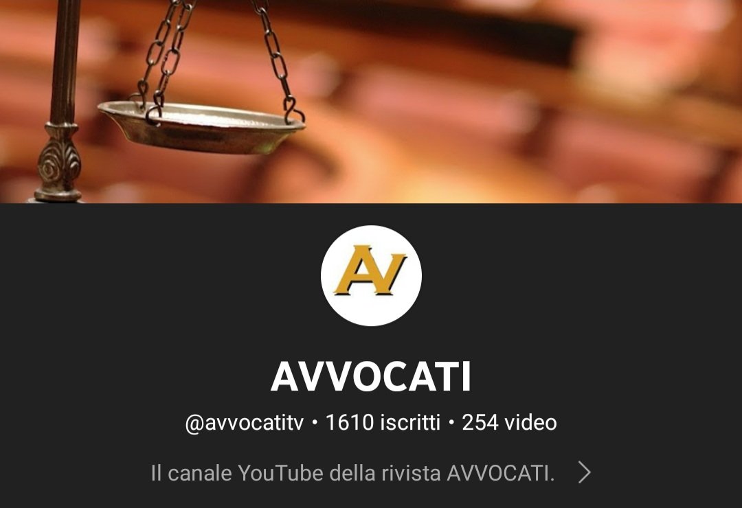 Iscrivetevi al nostro canale YouTube⤵️
youtube.com/@avvocatitv