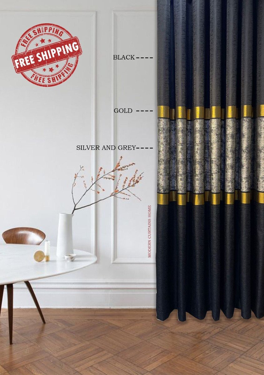CurtainsModern's tweet photo. Excited to share the latest addition to my #etsy shop: Luxury Drapes Black Gold Grey Blackout Custom Drapes Curtain Living Room Bedroom Home Restaurant hotel Decor , Gift for Your Home https://t.co/00p7zDYj4X #black #gold #bedroom #artdeco #customcurtains #curtainpanel https://t.co/IYhLR2btiA