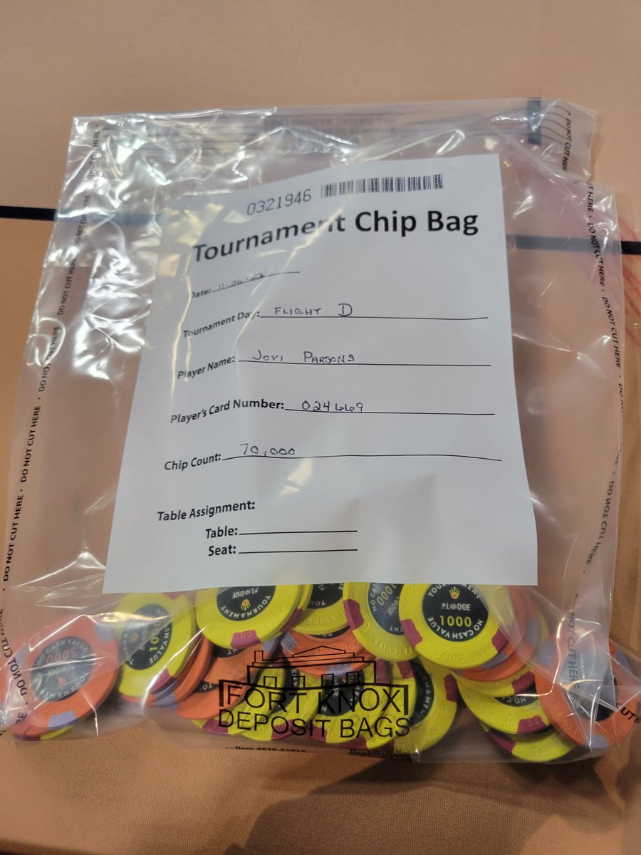 joviparsons's tweet photo. Bagged a pitiful stack in the 100k black Friday event @LodgePokerClub. Took a hard hit to my stack at the end of the night...but made the money. First tourney in 3 years so can't complain. Time to run it up tomorrow!! https://t.co/R0TQTvpntm