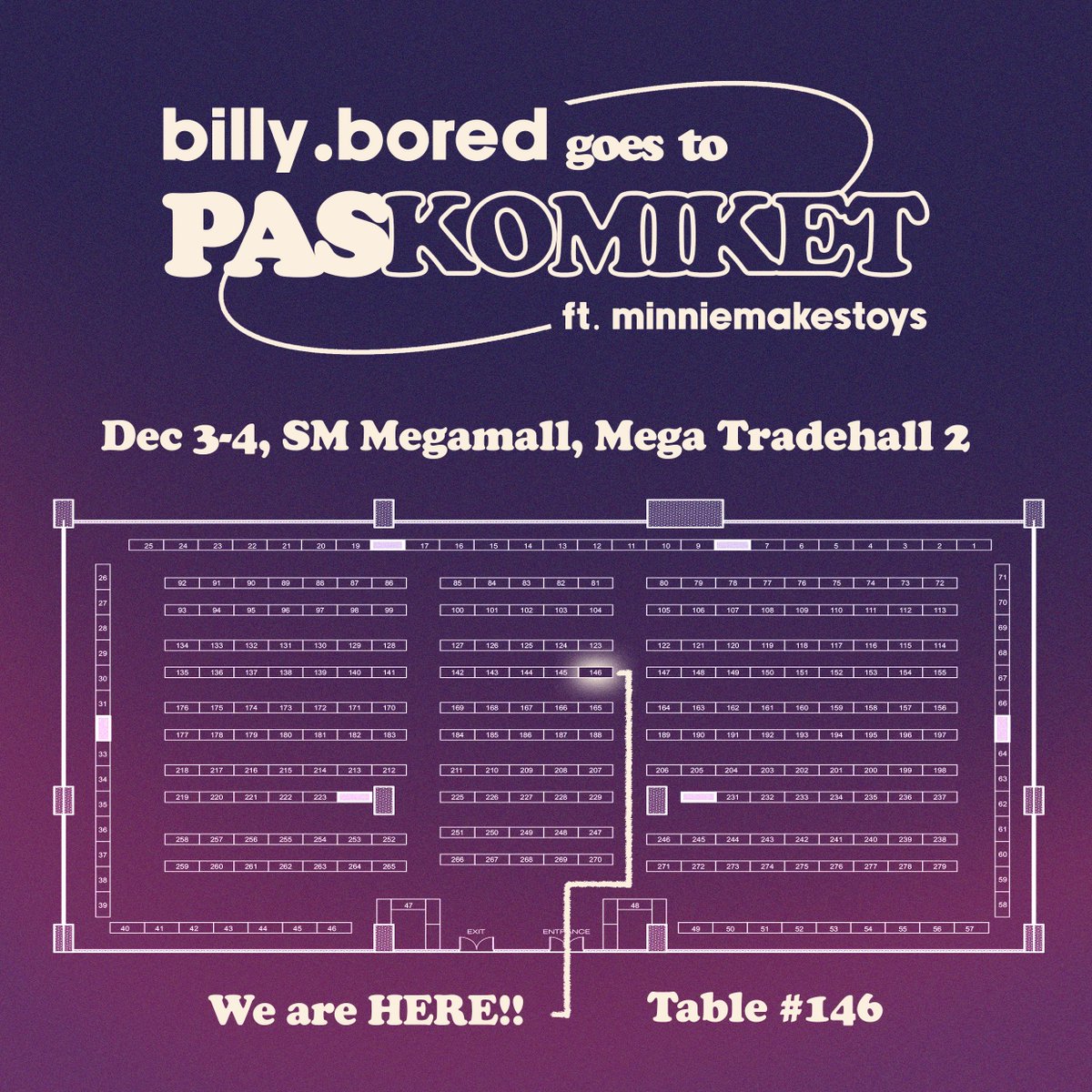 billybored's tweet photo. Ya bois going to Paskomiket!! Space out with us at table 146! #PASKOMIKET2022 #komiket https://t.co/F0pASff06C