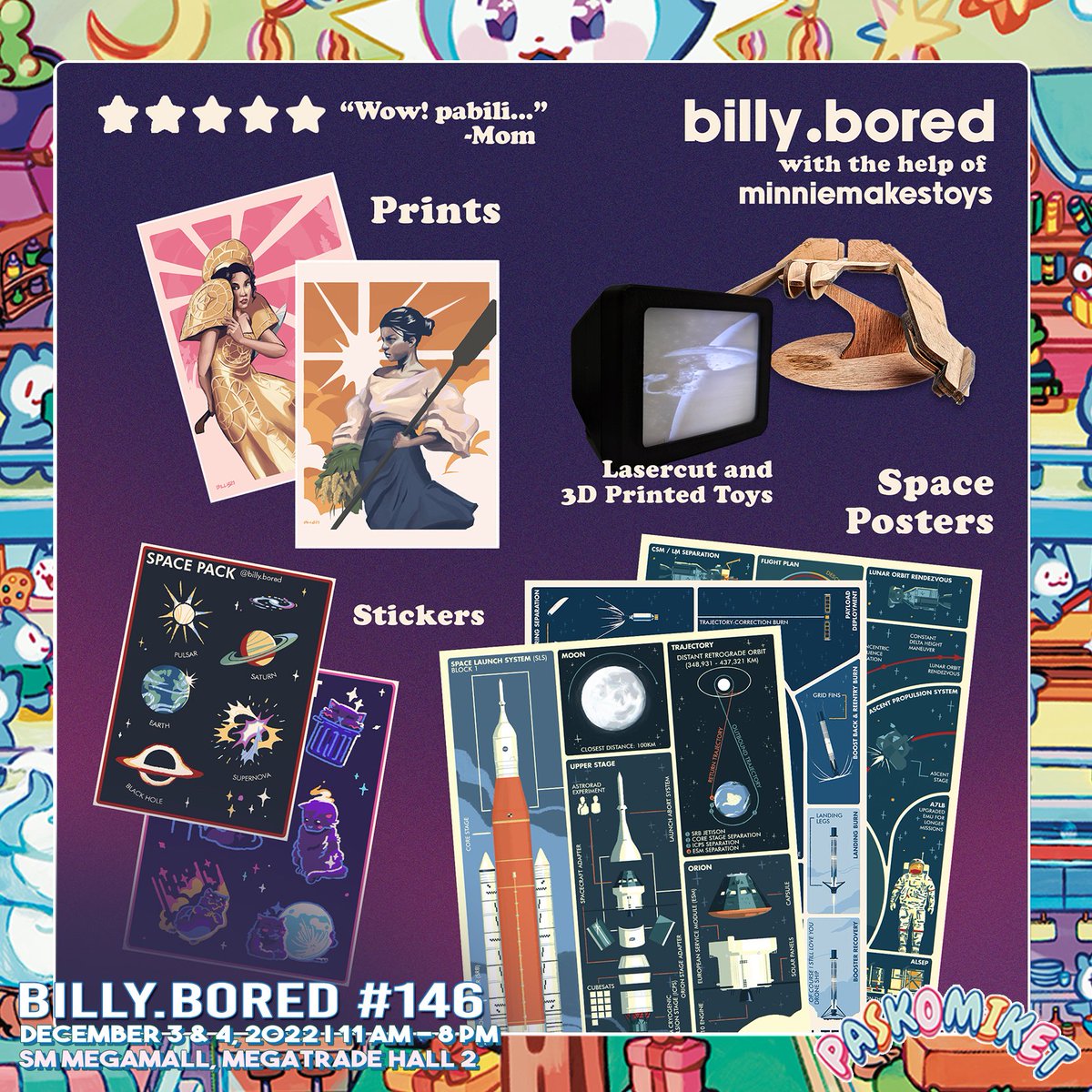 billybored's tweet photo. Ya bois going to Paskomiket!! Space out with us at table 146! #PASKOMIKET2022 #komiket https://t.co/F0pASff06C