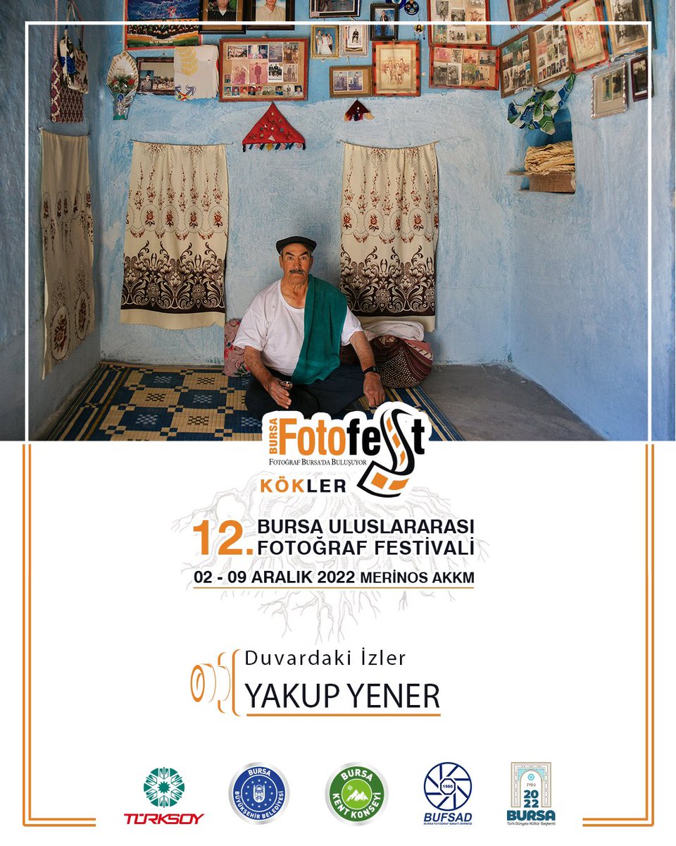 Yakup Yener ‘Duvardaki İzler’ gösterisi ile #BursaFotoFest2022'de.
#BursaFotoFest #Kökler

Yakup Yener in #BursaPhotoFest2022 with ‘Traces on the Wall’ slide show.
#BursaPhotoFest #Roots