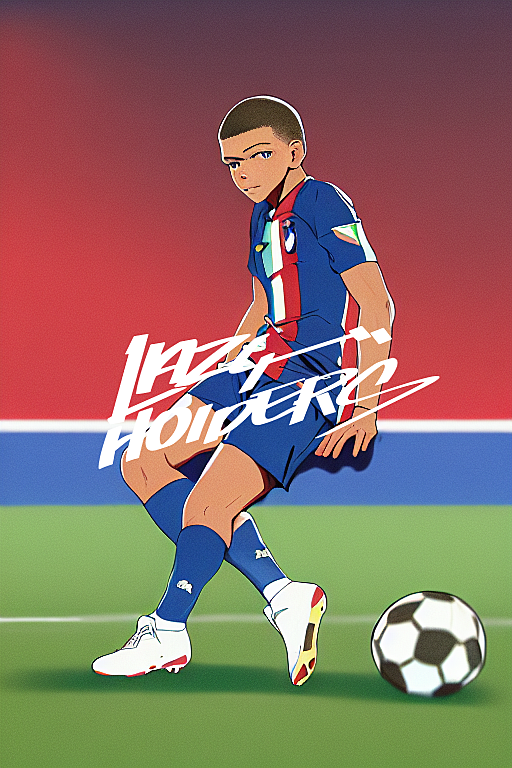 All hail <a href="/KMbappe/">Kylian Mbappé</a> ! ⚽️
#WorldcupQatar2022 
#FranceVsDenmark 
#AIart