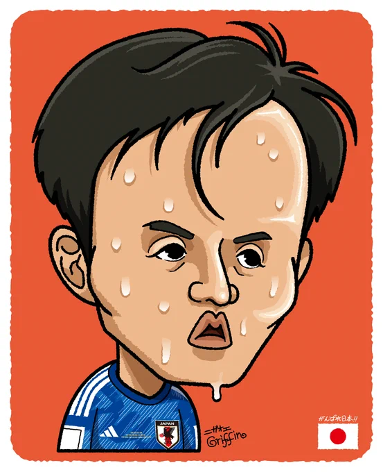 すみません、ぶっちゃけ にわかです。でも応援してます。#イラスト #似顔絵 #illustration #portrait #FIFAWorldCup #FIFAW杯 